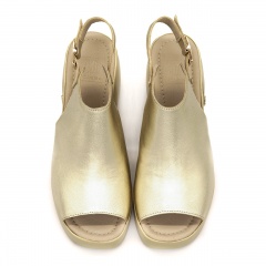 Zlaté kožené sandále sohimmo CB4081
