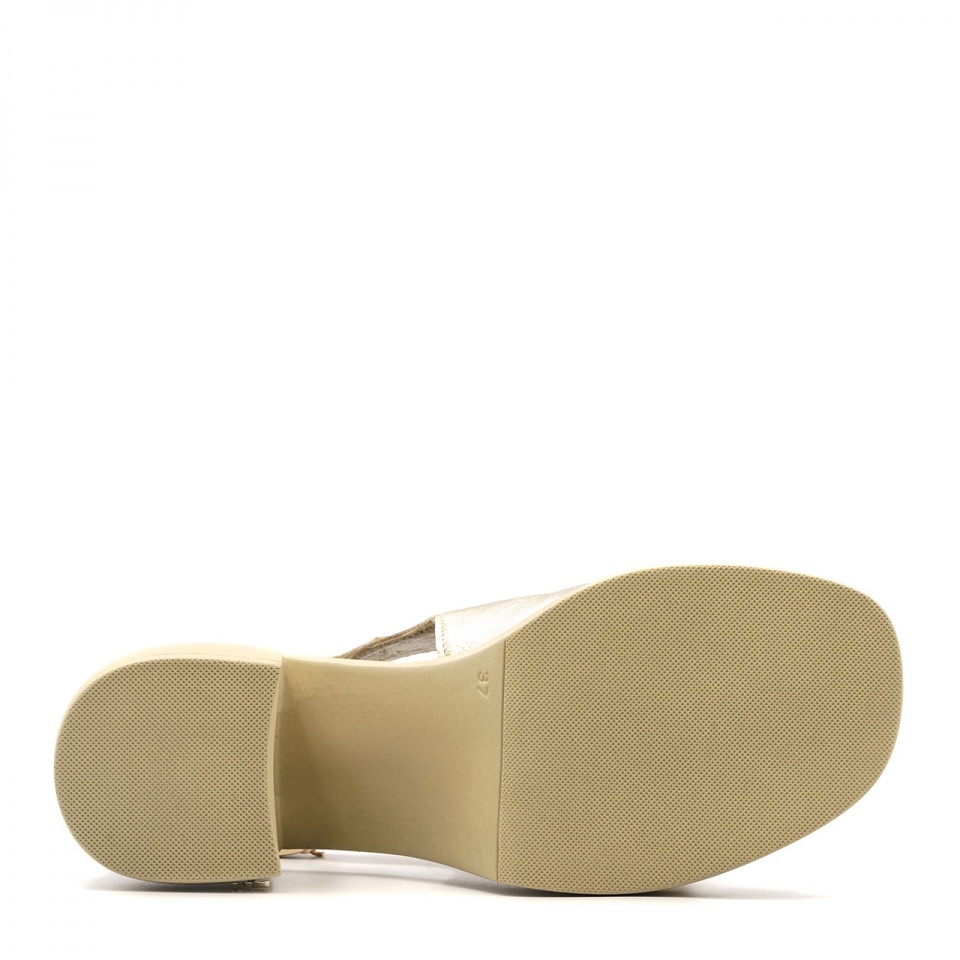 Zlaté kožené sandále sohimmo CB4081