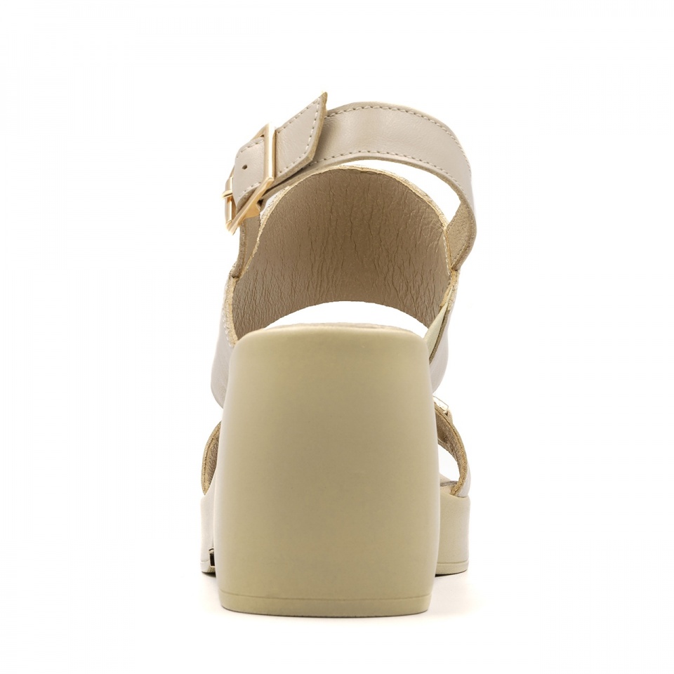 Béžové kožené sandále sohimmo CB4082