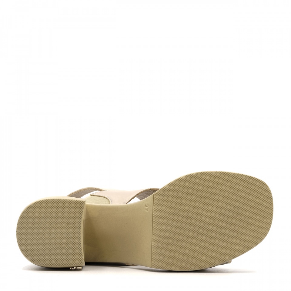Béžové kožené sandále sohimmo CB4082